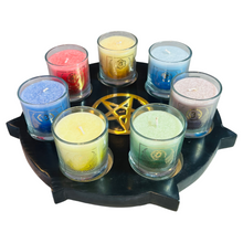 Laden Sie das Bild in den Galerie-Viewer, Kerzenhalterset "Pentagramm" mit 7 Erzengelkerzen inkl. MwSt. zzgl. Versand