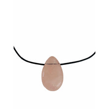 Laden Sie das Bild in den Galerie-Viewer, Rosenquarz Tropfenanhänger mit Kette inkl. MwSt. zzgl. Versand