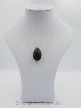 Laden Sie das Bild in den Galerie-Viewer, Schungit Tropfenanhänger mit Kette inkl. MwSt. zzgl. Versand