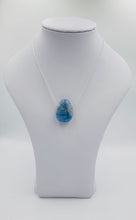 Laden Sie das Bild in den Galerie-Viewer, Aquamarin Tropfenanhänger mit Kette inkl. MwSt. zzgl. Versand