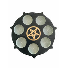 Laden Sie das Bild in den Galerie-Viewer, Kerzenhalterset "Pentagramm" mit 7 Erzengelkerzen inkl. MwSt. zzgl. Versand