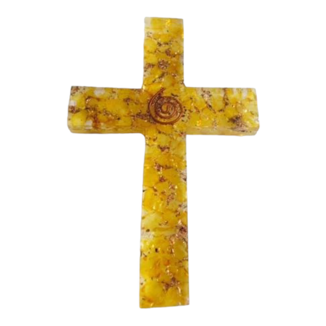 Orgonit Kreuz Solarplexuschakra (Gelb) inkl. MwSt zzgl. Versand
