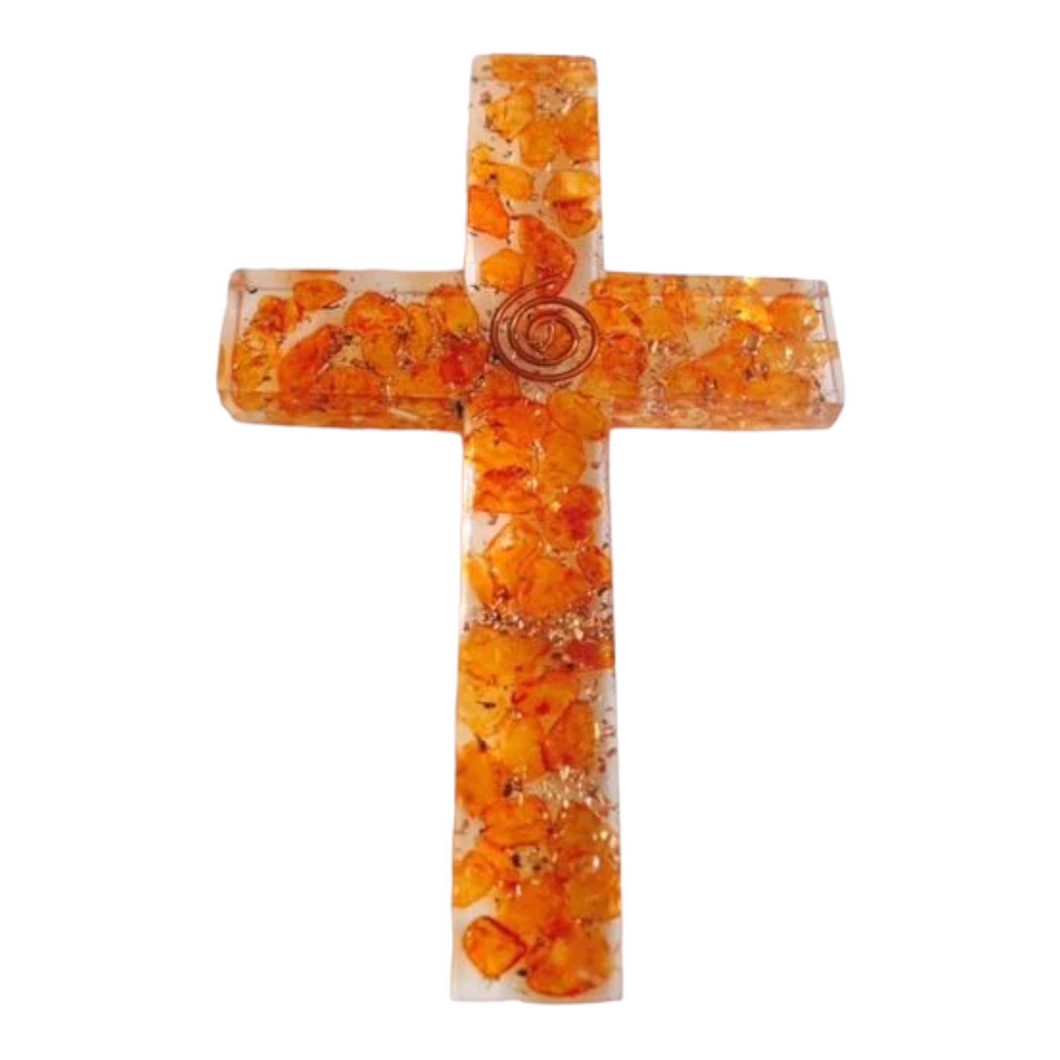Orgonit Kreuz Sakralchakra (Orange) inkl. MwSt zzgl. Versand