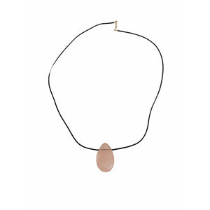 Rosenquarz Tropfenanhänger mit Kette inkl. MwSt. zzgl. Versand