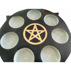 Kerzenhalterset "Pentagramm" mit 7 Erzengelkerzen inkl. MwSt. zzgl. Versand